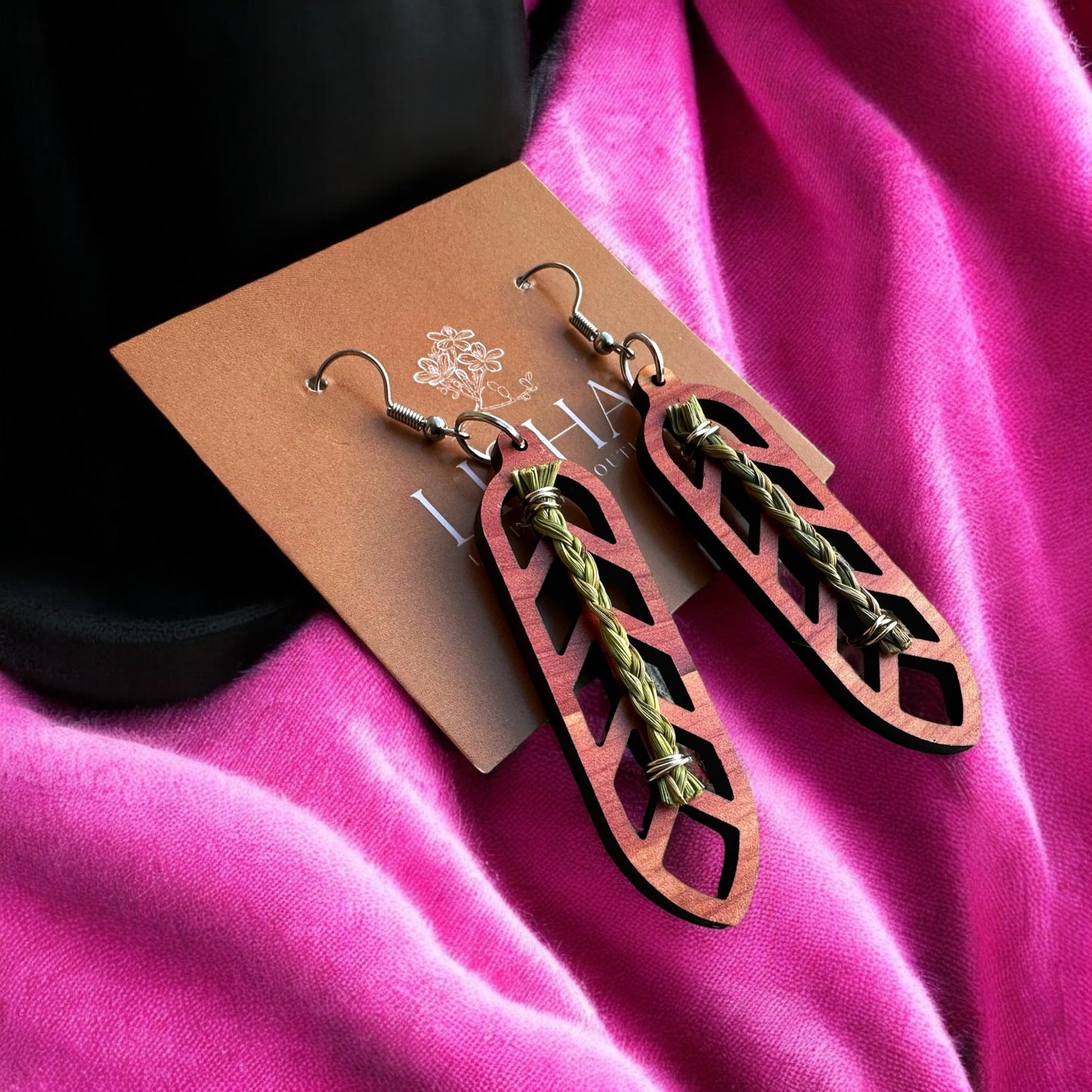 Sweetgrass & Aromatic Cedar Earrings