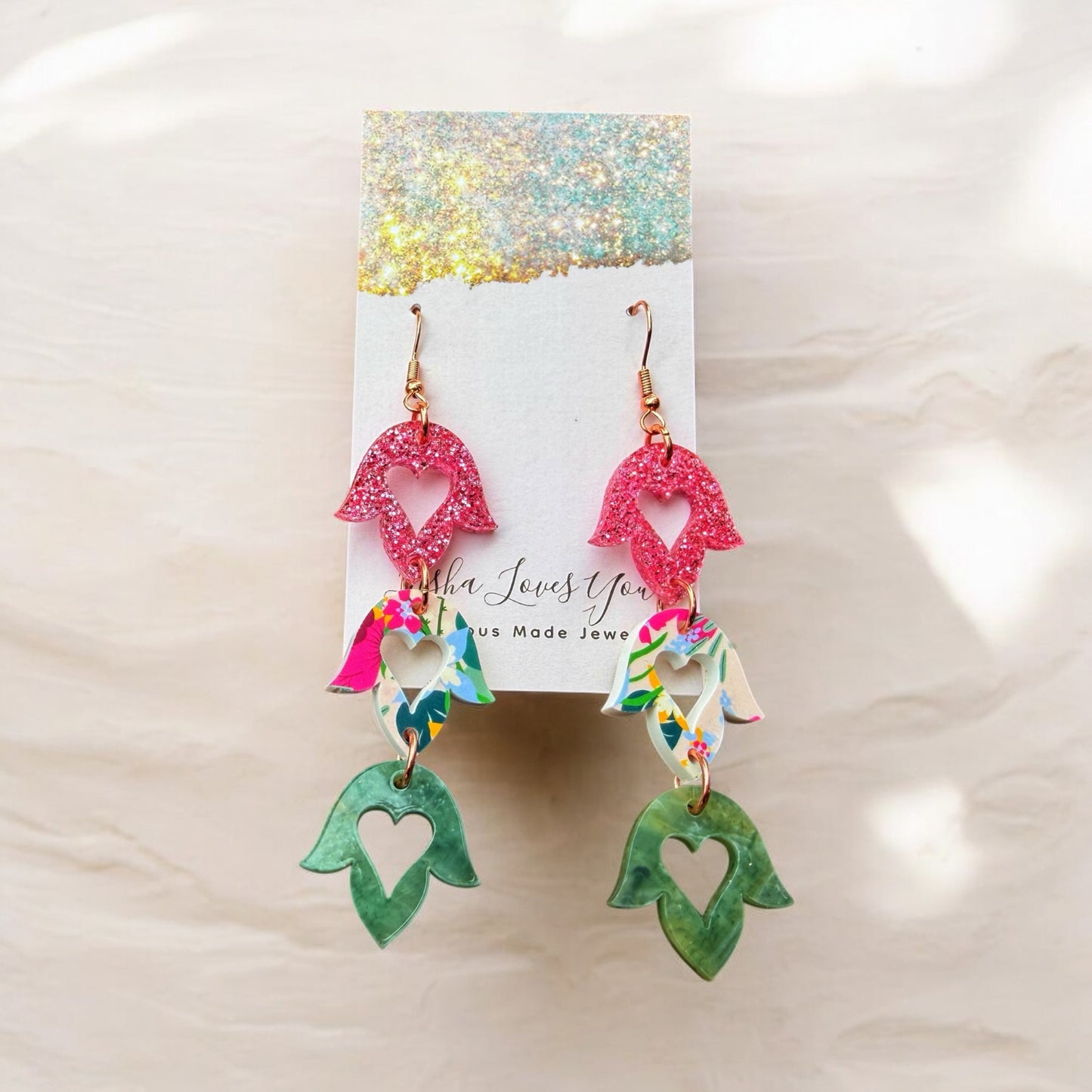 Floral Heart Earrings