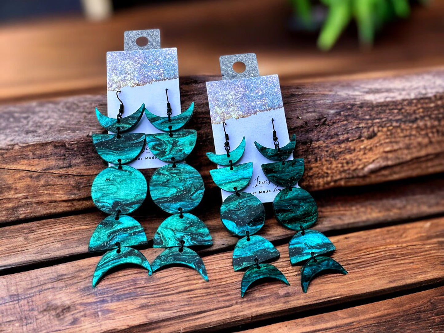 Red Pearl Large Moonphase earrings