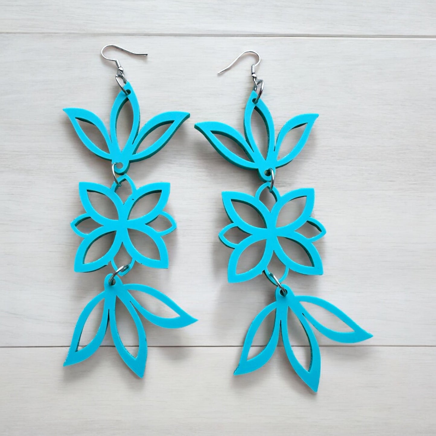 Matte turquoise Heather Acrylic Earrings