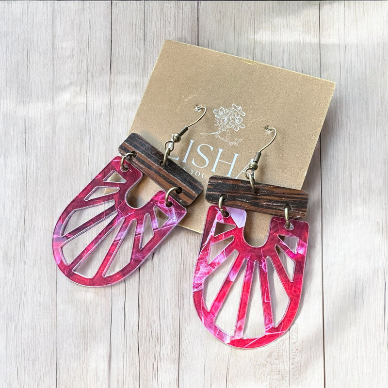 Scarlet Sunburst Earrings