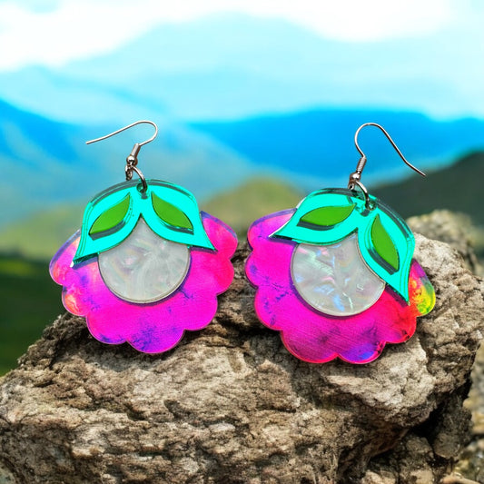 Vibrance floral Acrylic Earrings