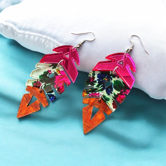 White Kukom Feather Earrings