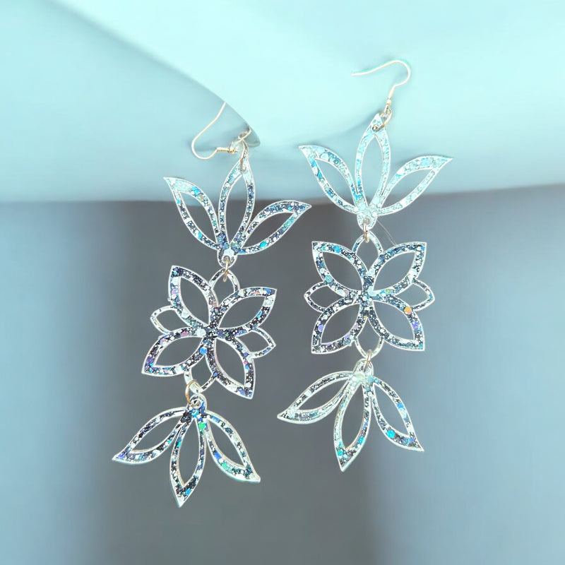 Crystal Ice Acrylic Earrings