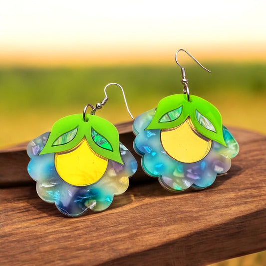 Beach floral Acrylic Earrings