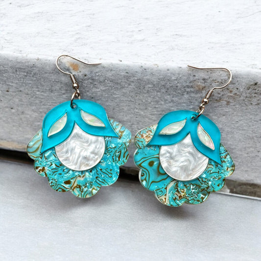 Sea breeze floral Acrylic Earrings