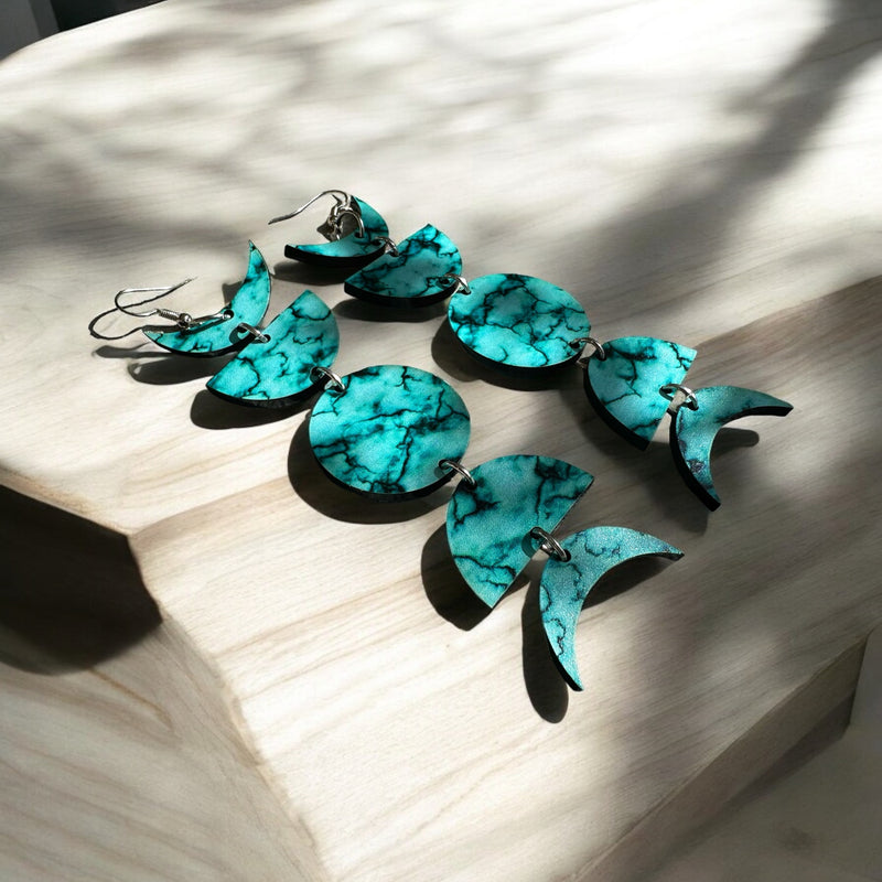 Turquoise Moonphase Earrings