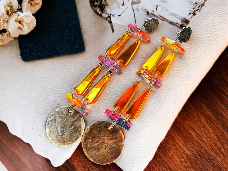 Sunset Faux Dentalium Earrings