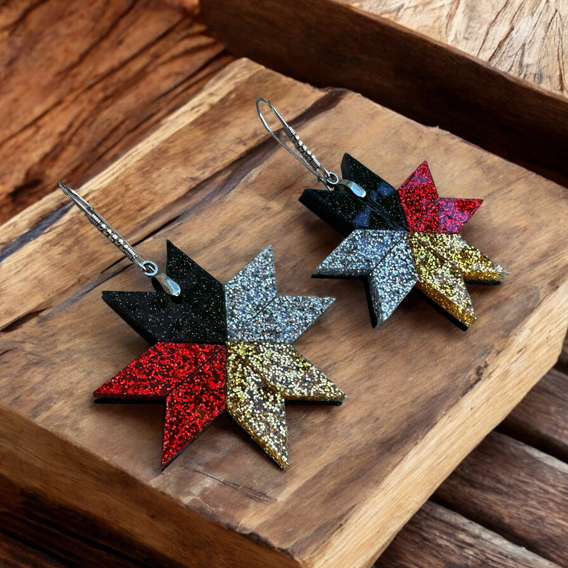 Glitter Star Blanket Earrings