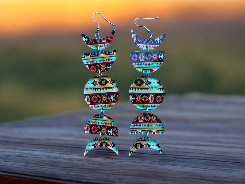 Tribal Moonphase Earrings