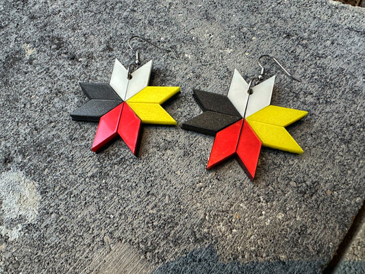 Medicine Wheel Star Earrings