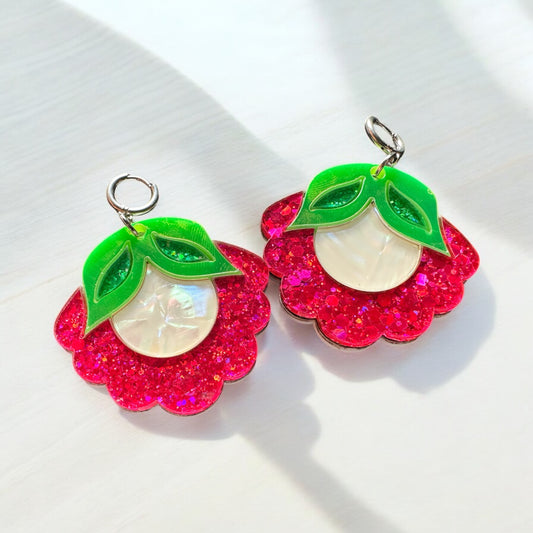 Cherry Crush floral Acrylic Earrings