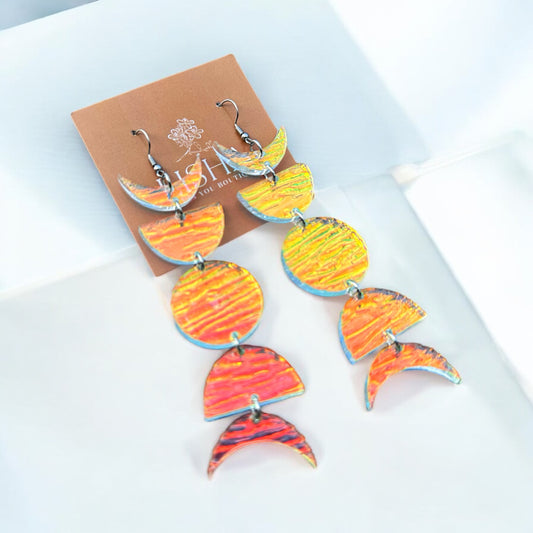 Glacier Moon Phase Earrings