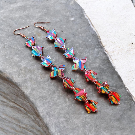 Library Mirror Mini Floral Earrings