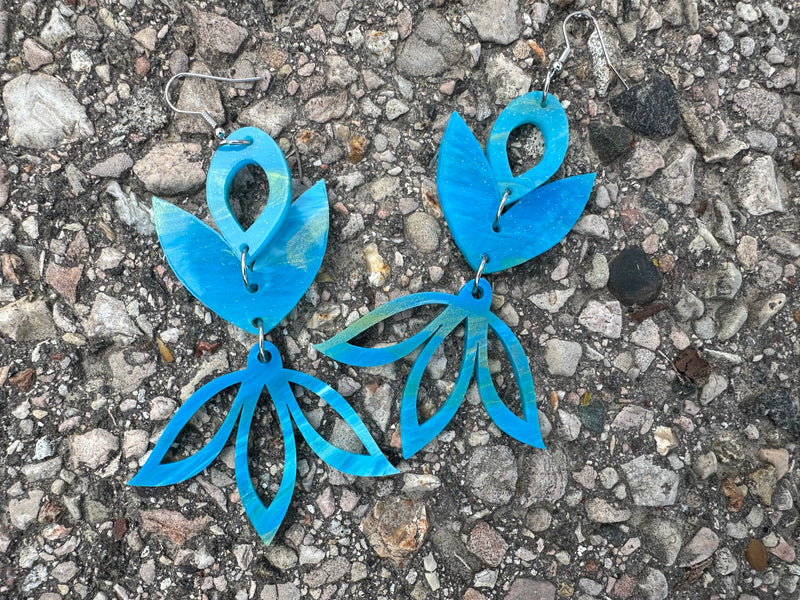 Blue Skies Acrylic Earrings