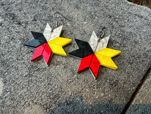 Medicine Wheel Star Earrings