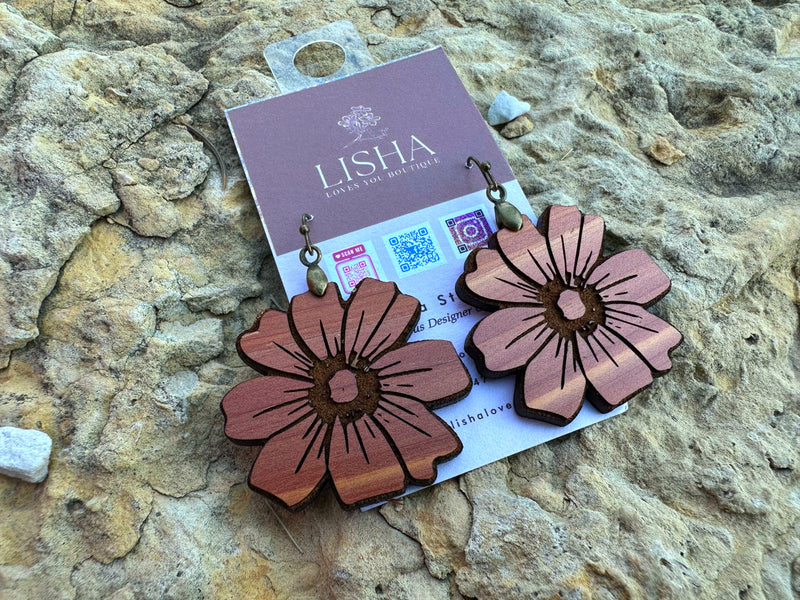 Aromatic Cedar Wood Earrings