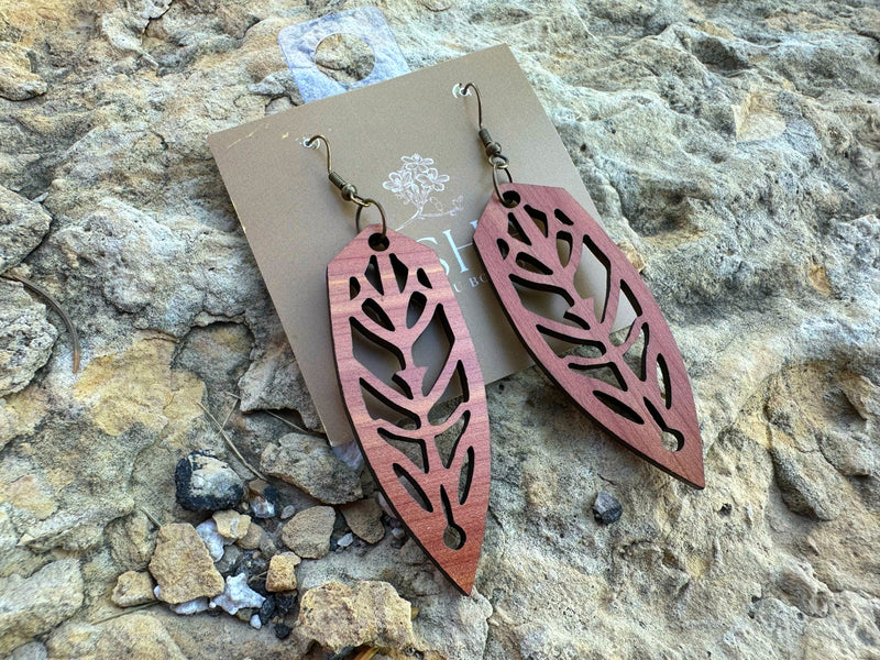 Aromatic Cedar Wood Earrings