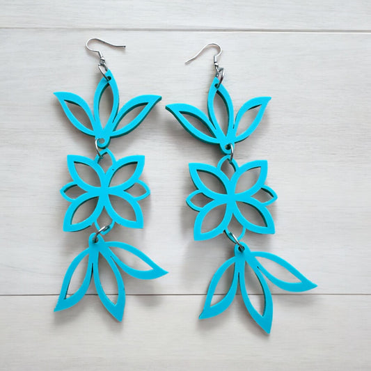 Matte turquoise Heather Acrylic Earrings