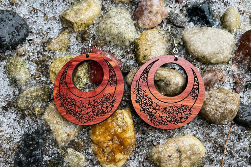 Aromatic Cedar Wood Earrings