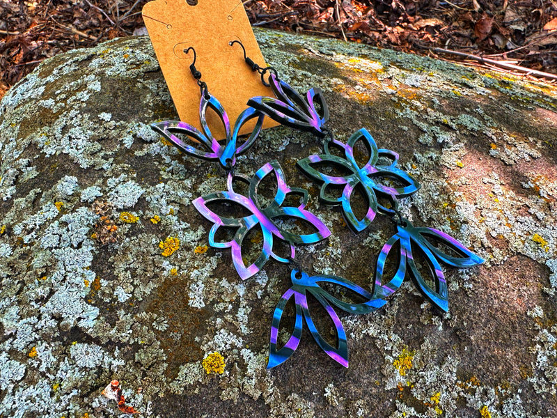 Purple Mist Acrylic Earrings