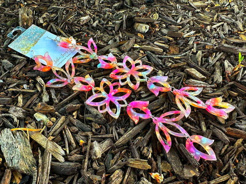 Sunset Sorbets XxL Floral Drop Earrings