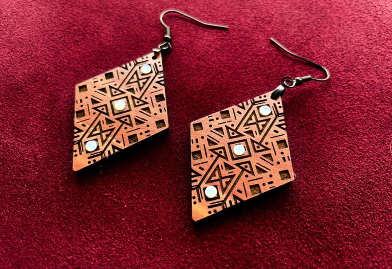 Aromatic Cedar Wood Earrings