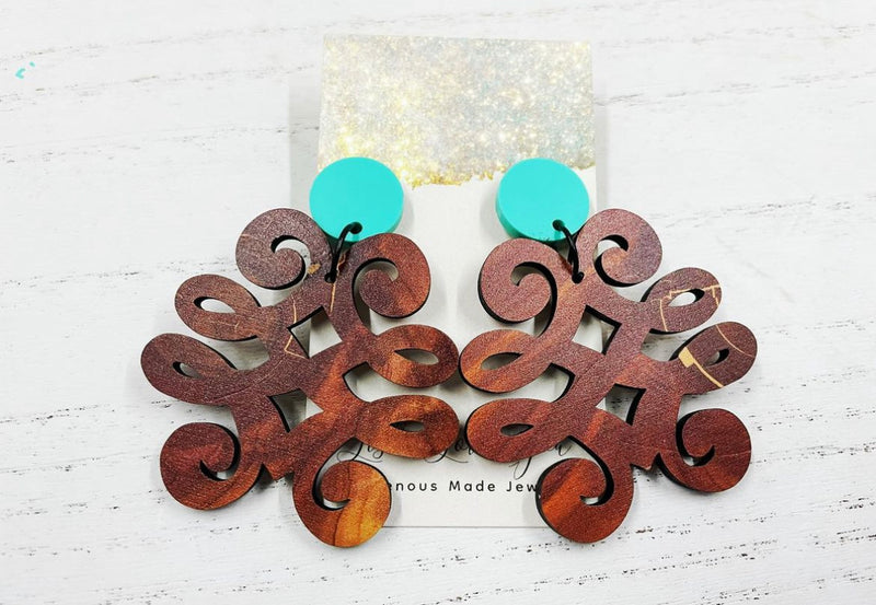 Aromatic Cedar Wood Earrings