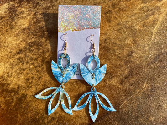 Arctic Stone Acrylic Earrings