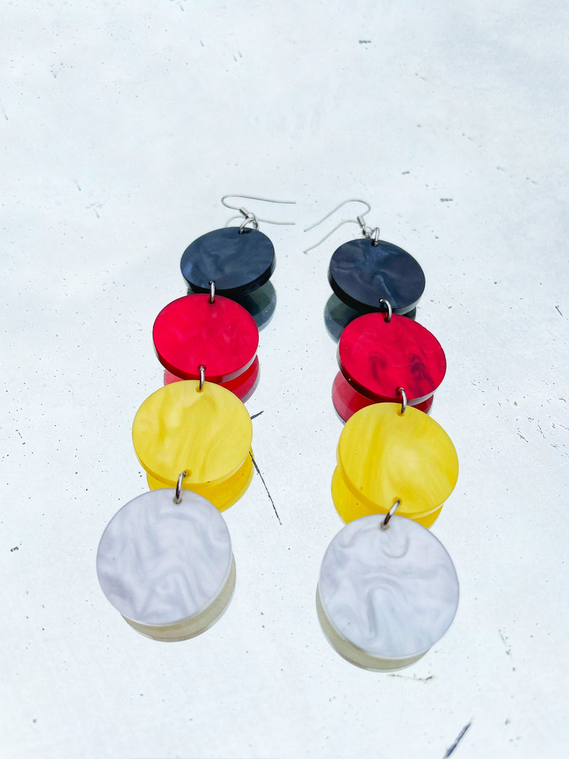 Pearl Medicine Wheel Earrings