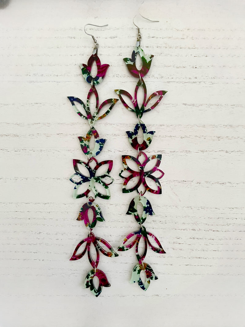 Kukom XxL Floral Drop Earrings