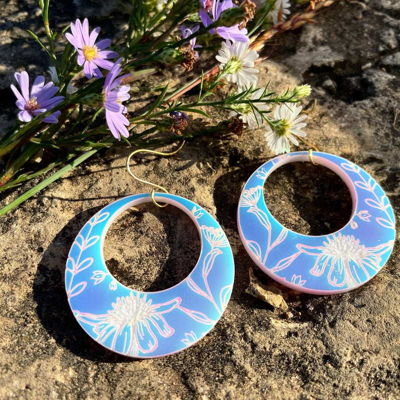 Wildflower Round Earrings