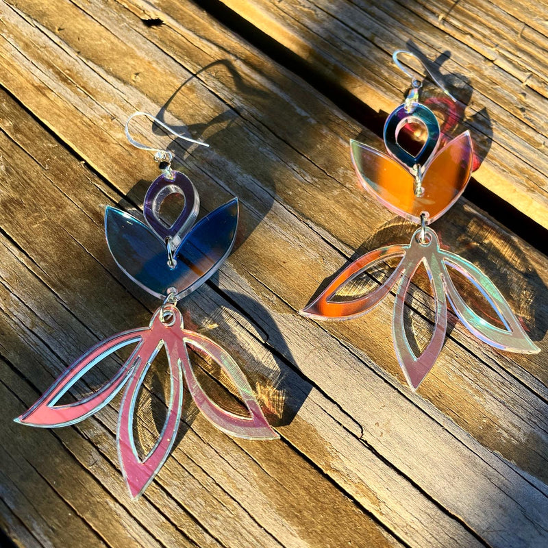 Iridescent Acrylic Earrings