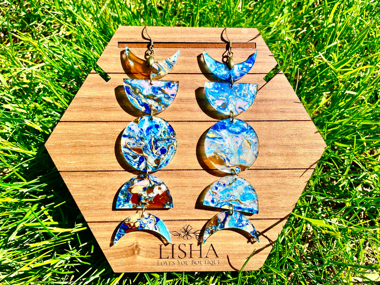 Mother Earth Moon Phase Earrings