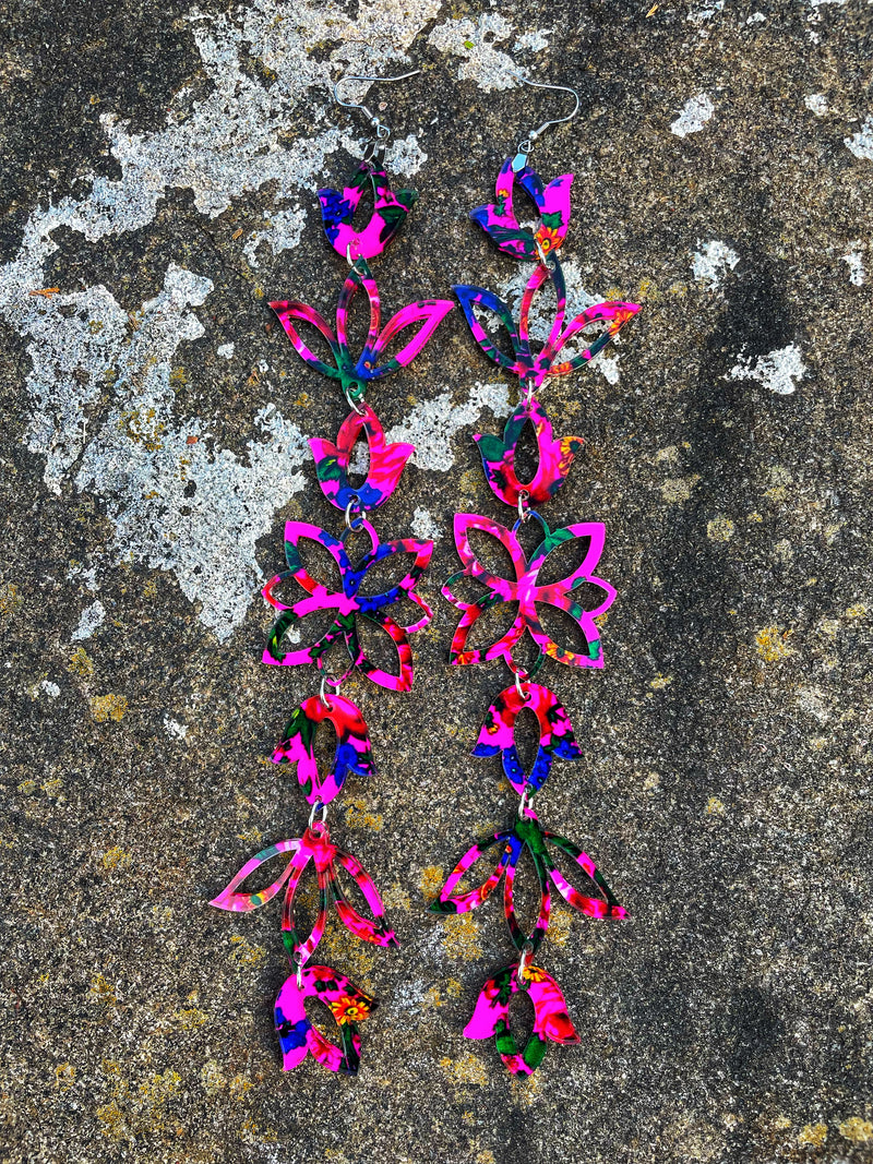 Kukom XxL Floral Drop Earrings