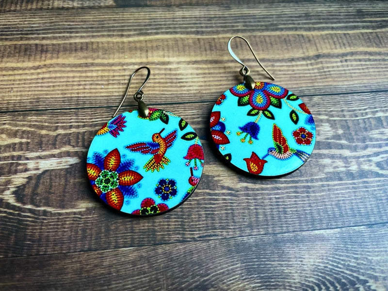 Hummingbird Wood Earrings