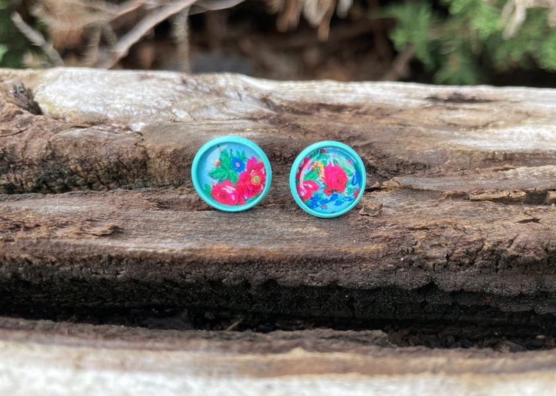 Turquoise Kukom Studs