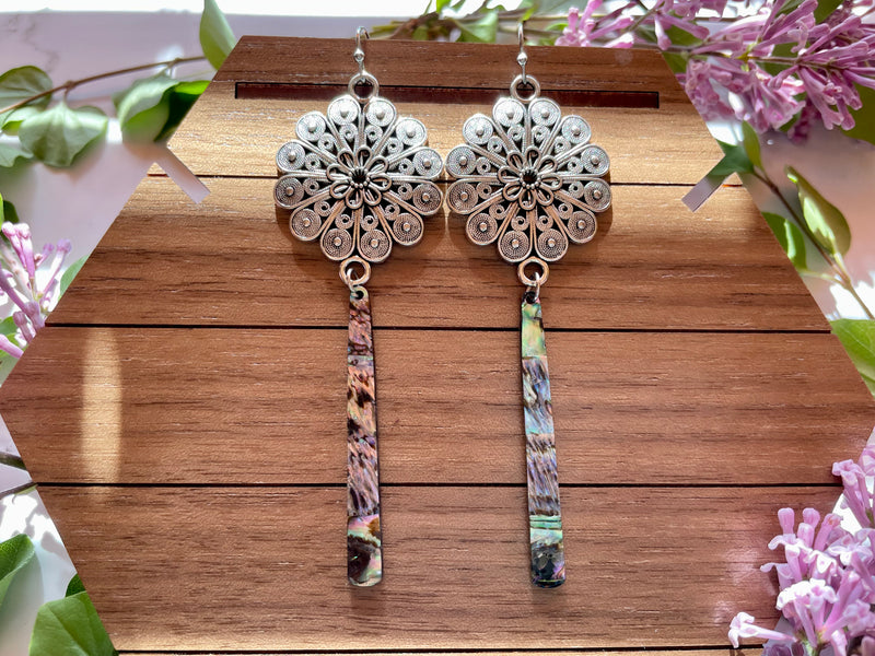 Abalone Floral Earrings