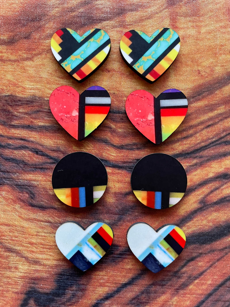 Wood & Acrylic Cabochon Set