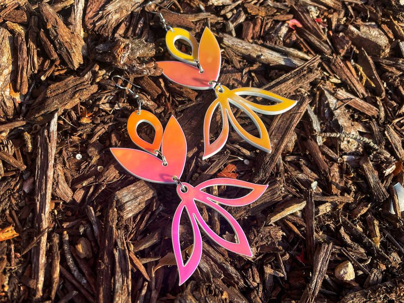 Sunset Iridescent Acrylic Earrings