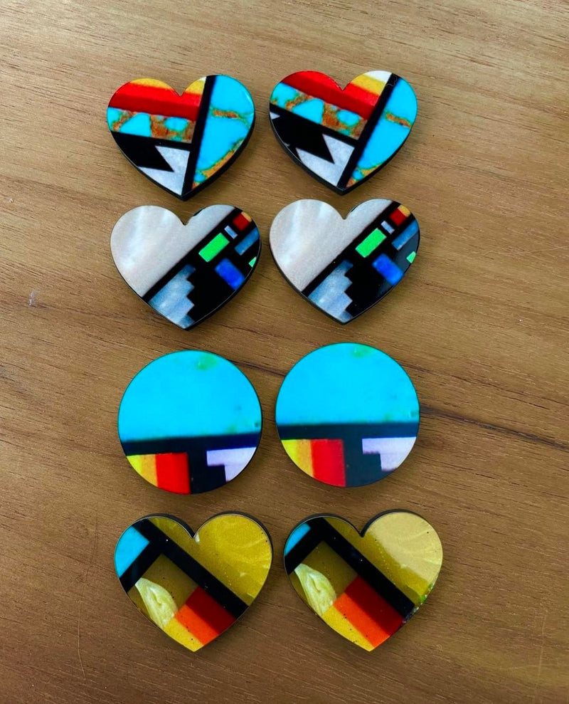 Wood & Acrylic Cabochon Set