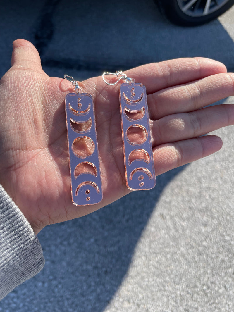 Rose Gold Bar It’s Just a Phase Earrings