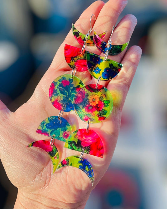 Moon Phase Kukom Earrings