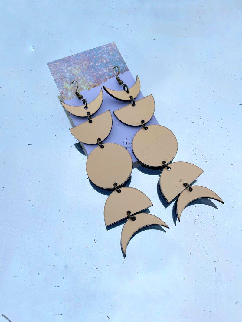 Gold Moon Phase Earrings